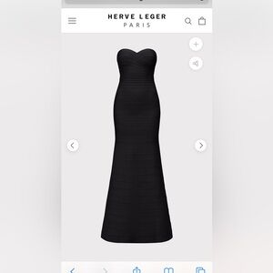 Herve Leger Sara strapless gown